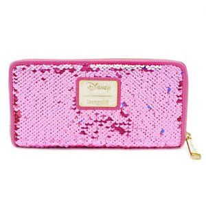 loungefly x disney sleeping beauty sequined zip-around wallet
